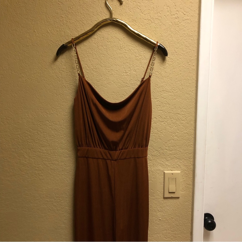 NWT Jason Wu Cowl Neck Brown Emmett Jumpsuit Sz. XS - Picture 5 of 9